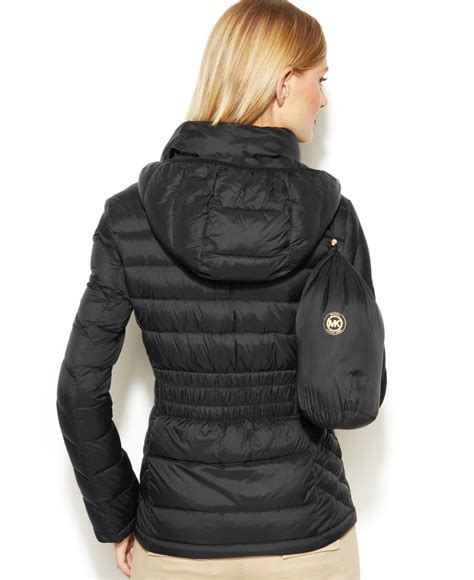 michael kors chevron puffer coat|michael kors packable puffer jacket.